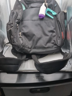 Fisher-Price Mochila Bolsa de Pañales para Bebé con Correa Ajustable - Negra Foto 1 de 4