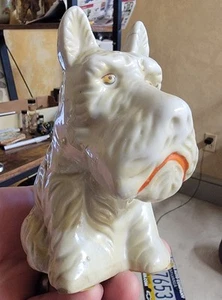 VERY RARE 1930's Ceramic Scottish Terrier Coin Bank Figurine Made In Japan - Picture 1 of 4