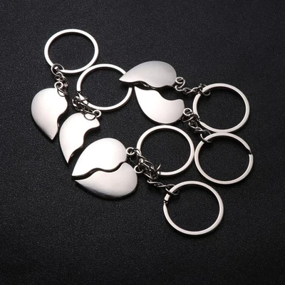  3 Pairs Porte Clé Amour Clés Amoureux Porte-clés Keychain Cardiaque - Photo 1/4