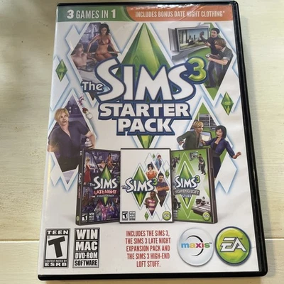Los Sims 3 Starter Pack PC DVD-ROM Juego, Late Night, High End Loft + N/C Sims 3 Foto 1 de 4