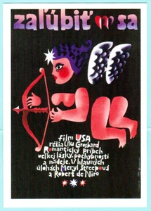 Jaroslav Sůra Czech postcard Poster to movie FALLING IN LOVE - Bild 1 von 2
