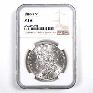 1890 S Morgan Dollar MS 61 NGC 90% Silver Uncirculated SKU:I3118