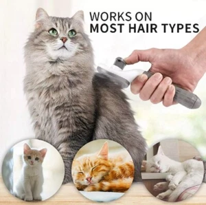 Pet Hair Remover Dog & Cat Comb Grooming Massage Deshedding Self Cleaning Brush - Picture 1 of 32