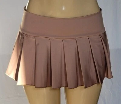 Falda MICRO MINI Spandex Plisada a Cuadros (Arena) Foto 1 de 4