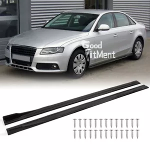 Per Audi A4 B8 Minigonne Laterali Spoiler Labbro Splitter Diffusore Nero Lucido - Foto 1 di 14