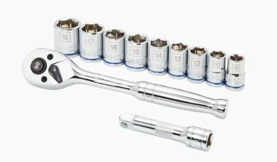 ***NEW***Kobalt 11-Piece Metric Polished Chrome Mechanic's Tool Set w/ Hard case