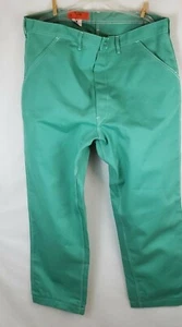 Vintage Universal Overall Men size 44 Stone Cutter Green Pants Snap Fly New - Picture 1 of 12