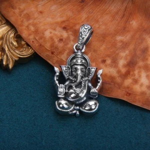 L37 Anhänger tibetischer Elefantengott hinduistisch Ganesha Silber 925 - Bild 1 von 6