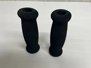 Suzuki black foam rubber open end barrel street bike comfort Grips 7/8" 130MM - Picture 1 of 4