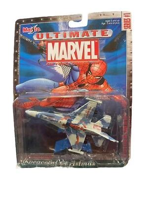 Maisto Marvel Series 1 Air Force SPIDER-MAN F-16 Fighting Falcon  Plane Jet - Image 1 of 4