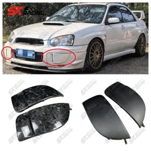 Fits Subaru Impreza WRX STI Forged/Carbon Fiber Front Bumper Side Fog Cover Pair - Foto 1 di 46