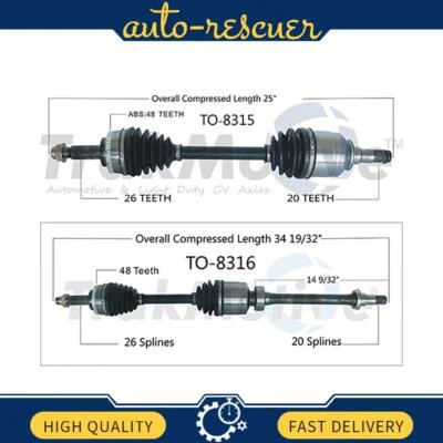 Eje TrakMotive CV 2x se adapta de 2000 a 2002 Toyota MR2 Spyder Foto 1 de 3