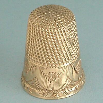 Antique 14 Kt Gold Engraved Band Thimble * American * Circa 1890s  • 25.49$