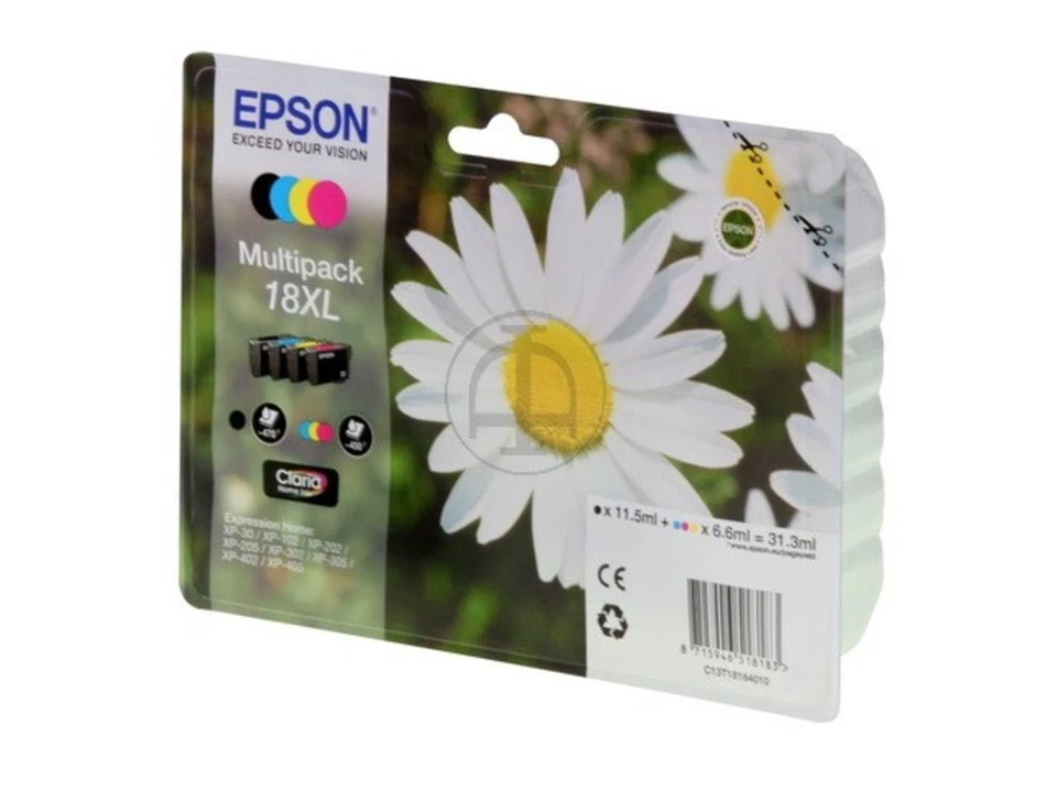 Confezione Multipla Originale Epson T1816 18XL, Epson Daisy Ink XP405, XP-405 CMYK T18164010 - Immagine 1 di 1