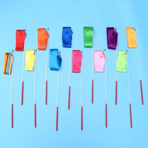 12 Pcs Rhythmic Gymnastics Ribbons Kids Dancing Streamers Dance Child - Picture 1 of 12