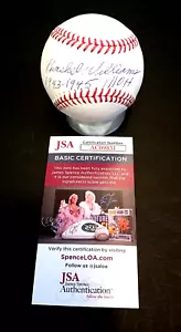 HERSHEL WILLIAMS Medaglia d'onore FIRMATA MLB Baseball JSA COA WWII IWO JIMA - Foto 1 di 4