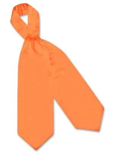 ASCOT Solid ORANGE Color Cravat Men's Neck Tie - Picture 1 of 2