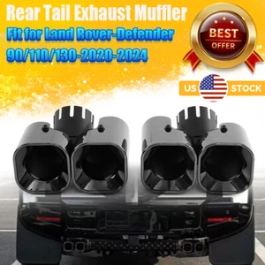 For 2020+ Land Rover Defender 90 110 130 Rear Bumper Exhaust Muffler Tips Pipes - Foto 1 di 14