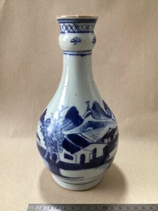 Qing vor 1800 chinesische blau-weiße Flasche/Krug/Vase - Bild 1 von 10