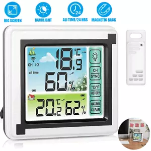 Indoor Outdoor Thermometer Hygrometer Wireless Humidity Meter Weather Station - Picture 1 of 11