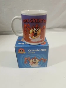 VINTAGE Looney Tunes Tazmanian Devil ONE GREAT DAD Coffee Cup Mug WITH BOX - Picture 1 of 12