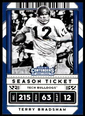 2020 Panini Contenders Draft Picks Terry Bradshaw Pittsburg Steelers #94 - Image 1 of 2