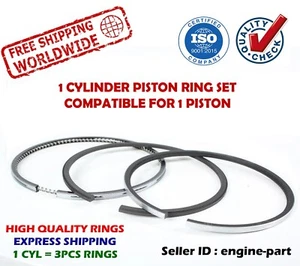 Piston Rings Set 90.90mm STD for Daimler Chrysler OM 616 OM 617 OM 617 A 240 D - Picture 1 of 11