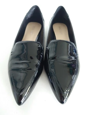 Zapatos planos puntiagudos de charol negro para mujer Nine West EE. UU. 6 AU 6 UK 4 EUR 36 Foto 1 de 4