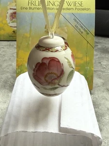 Hutschenreuther Porzellan Mini Ei Frühlingswiese mit OVP Mohn  - Bild 1 von 2
