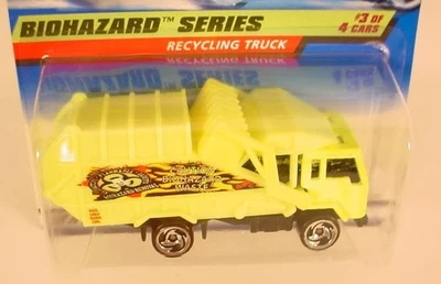 Camión de reciclaje Hot Wheels 1998 serie Biohazard # 719 Foto 1 de 2