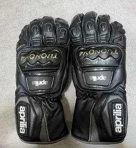 Aprilia Biker Leather Gloves Motorcycle Racing Riding Touring Protective Gear CE - Picture 1 of 3