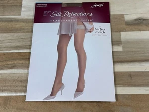 ✅VTG ✅Hanes Silk Reflections Thigh Highs pantyhose ✅Size AB ✅Medium ✅0A664 - Picture 1 of 9