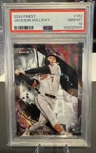 Topps Finest 2024 - #162 Jackson Holliday (RC) “Poco común” PSA 10 (Orioles) - Imagen 1 de 2