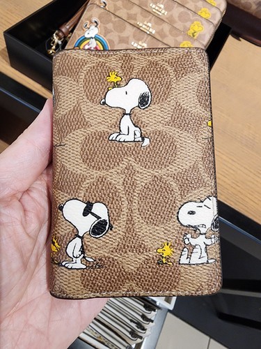 Portafoglio 2025 edizione limitata nuovo Coach x Peanuts Snoopy custodia carta d'identità CBK50 $178
