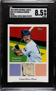 2010 Topps National Chicle Thurman Munson 70/199 Relic Back SGC 8.5 YANKEES - Picture 1 of 2