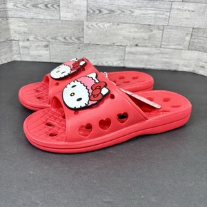 Nuevos zapatos de baño/ducha Hello Kitty/zapatillas/toboganes/rojo/exterior/interior - Imagen 1 de 10