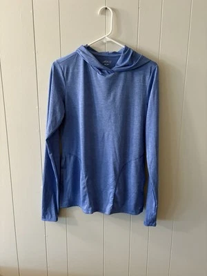 BCG Women’s Medium Light Blue Long Sleeve Hooded Top Athletic Casual Sporty X5 - Image 1 of 4