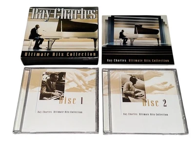 RAY CHARLES Ultimate Hits Collection 2 Disc CD Box Set w/ 48 Page Booklet RHINO - Image 1 of 4