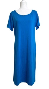Kettlewell Damen Etuikleid Kurzarm Jersey Aqua Blau Baumwolle Größe L - Bild 1 von 8