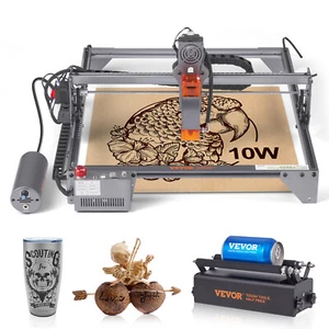 VEVOR Laser Engraver Engraving Cutter Machine 10W Compressed Spot with Roller - Picture 1 of 12