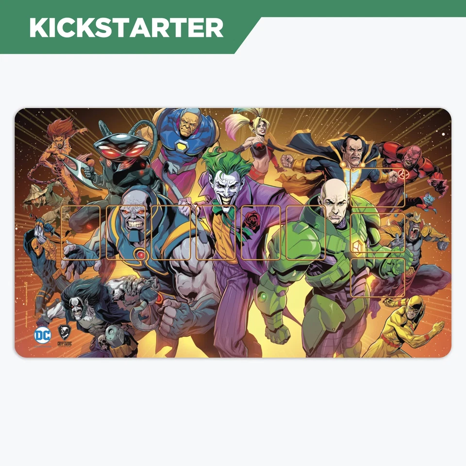 DC Deck-Building Game: Kickstarter Super-Villains Playmat - New - Image 1 of 1