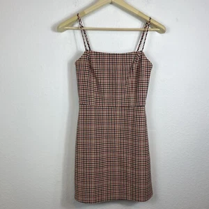 Vestido Aritzia Wilfred Talla 4 Mini a Cuadros Correa de Espagueti Forrado Bolsillo Preppy - Imagen 1 de 10