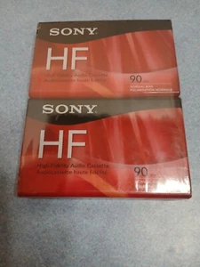 2 Sony High Fidelity HF 90 Minute Audio Cassette Tape NEW SEALED Vintage - Picture 1 of 3