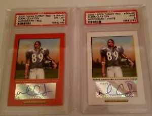 (2)2006 Topps Turkey Red Mark Clayton Rookie Autograph Cards Factory #/99 PSA 9 - Picture 1 of 2