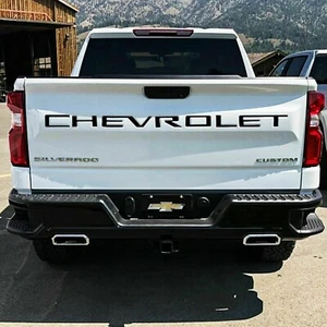 3D Raised Gloss Black Tailgate letters for 2019-23 Chevy Silverado 1500 2500HD - Picture 1 of 1