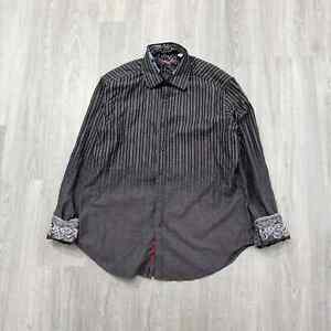 Robert Graham Flip Cuff Long Sleeve Button Shirt Size L Mens FLAWED See Photos