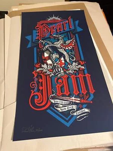 PEARL JAM 25. Juni 2010 HYDE PARK LONDON Tour POSTER Klausen SIGNIERT SN! - Bild 1 von 5