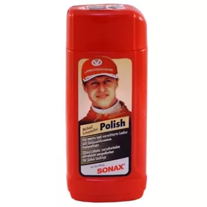 SONAX POLISH CERA LUCIDANTE AUTO 250ml vernici danneggiate plastica carrozzeria - Imagen 1 de 1