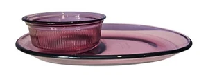 Corning Cranberry H811 C16B Oval Teller Platte Tablett Schüssel Set Vintage Sammlerstück - Bild 1 von 10