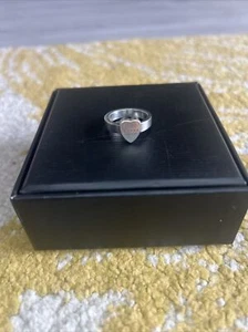 Gucci Love Heart Ring Womens 925 Silver Genuine Size L - Picture 1 of 4